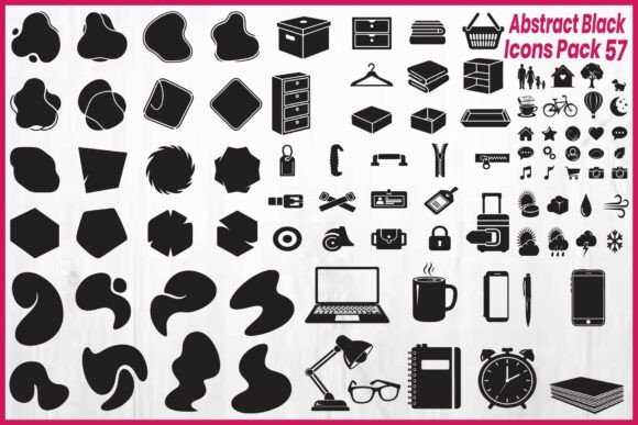 Abstract Black Icon Pack