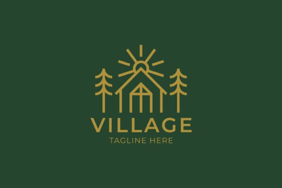 Abstract Illustration Logo Home Cottage