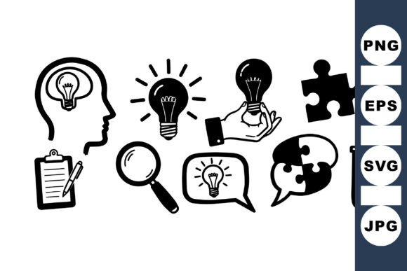 Creative Problem Solving Icons Set