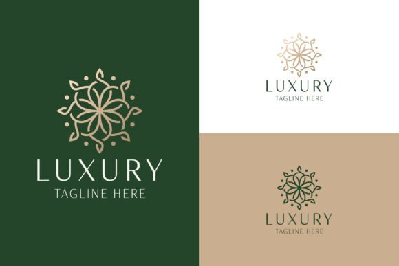 Flower Luxury Linear Abstract Logo: Elevate Your Brand with Timeless Elegance